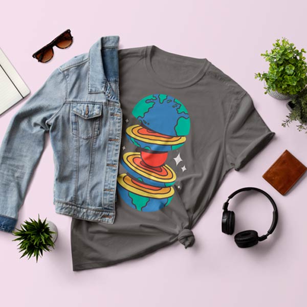 Digitally printed t-shirt and accessories